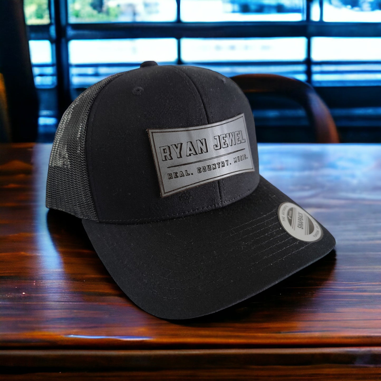 Ryan Jewel Leather Patch Hat