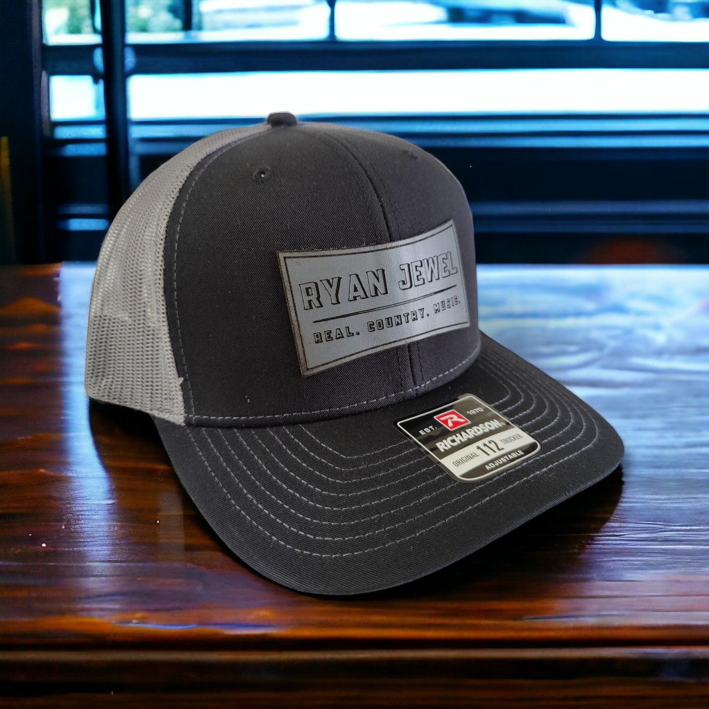 Ryan Jewel Leather Patch Hat