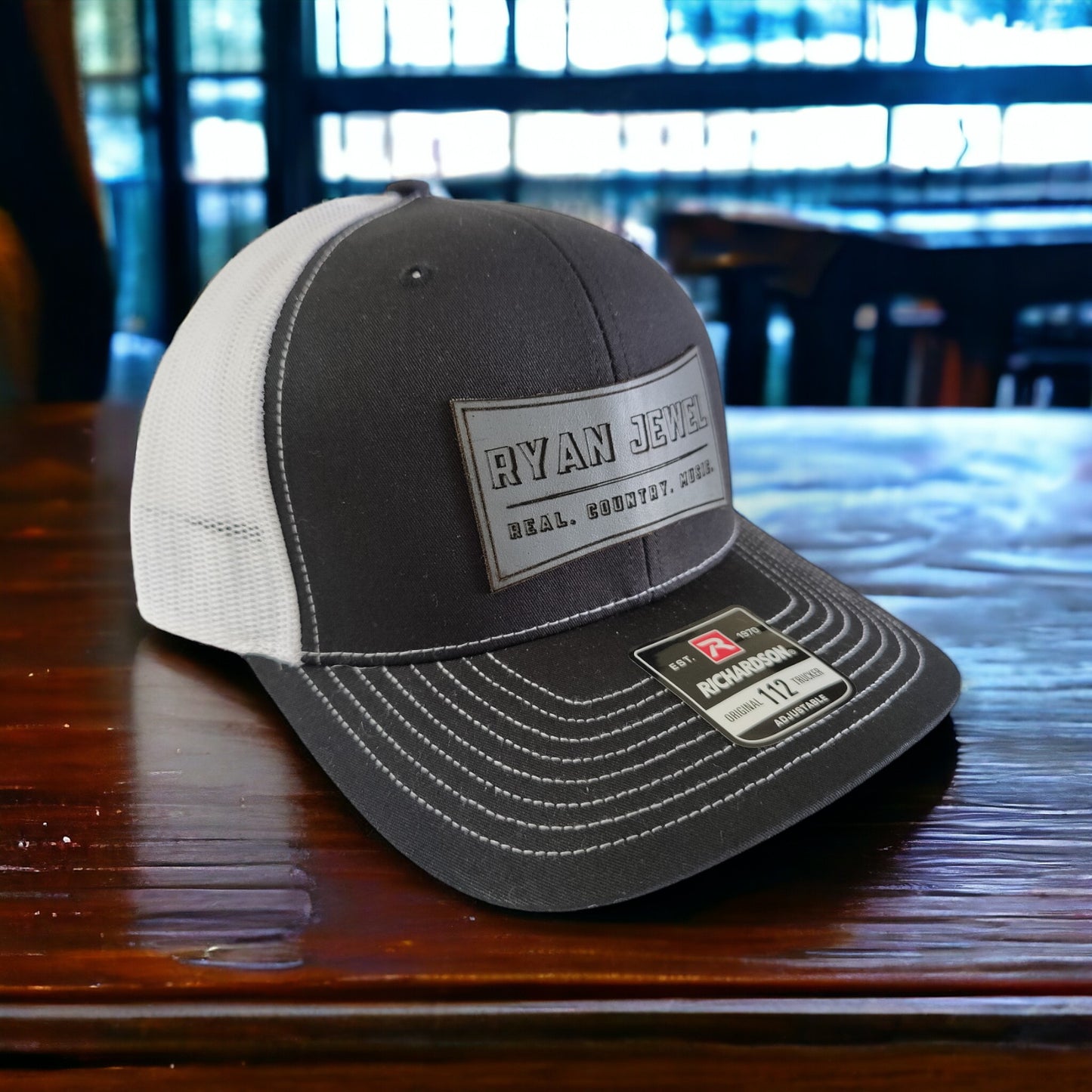 Ryan Jewel Leather Patch Hat