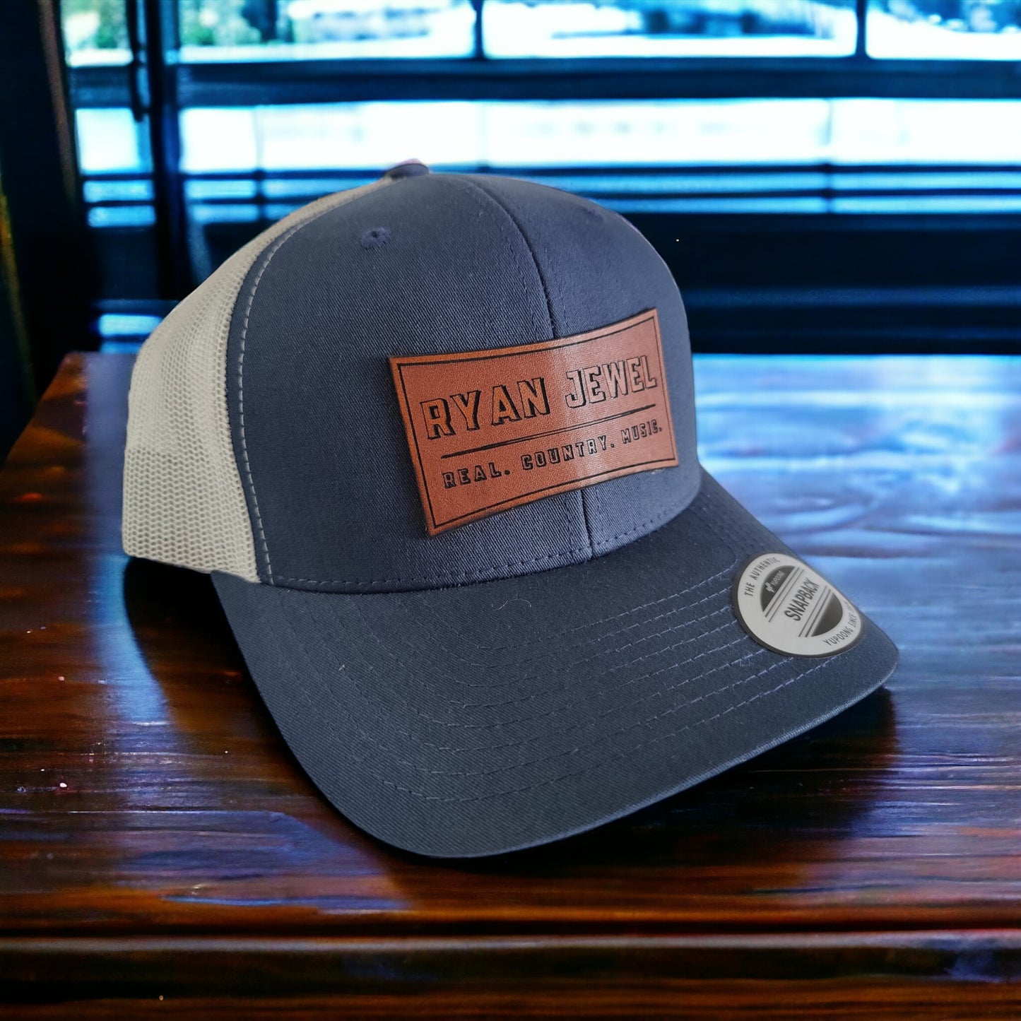 Ryan Jewel Leather Patch Hat