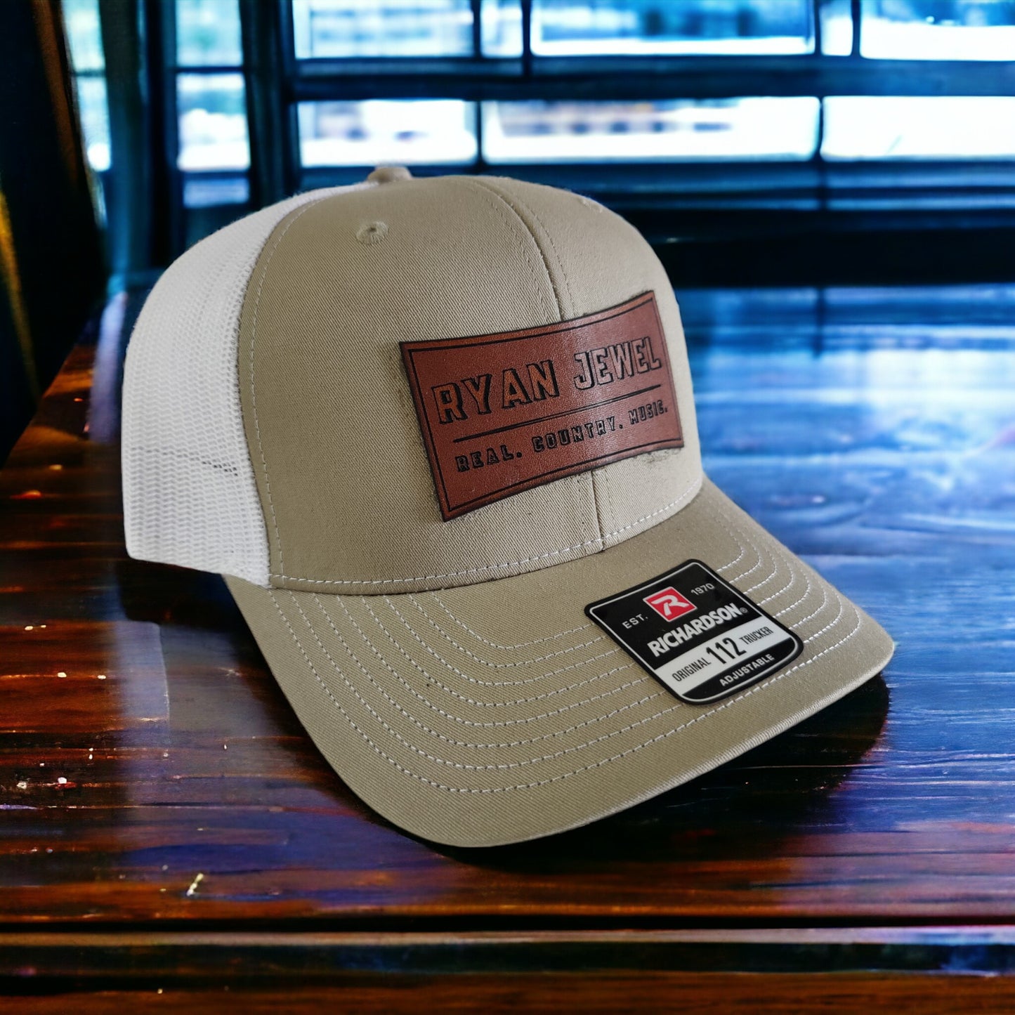 Ryan Jewel Leather Patch Hat