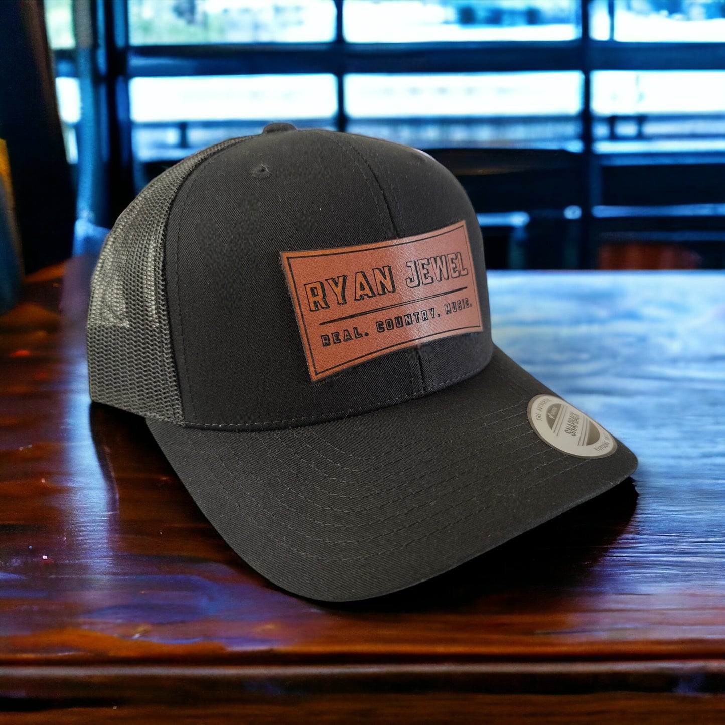 Ryan Jewel Leather Patch Hat