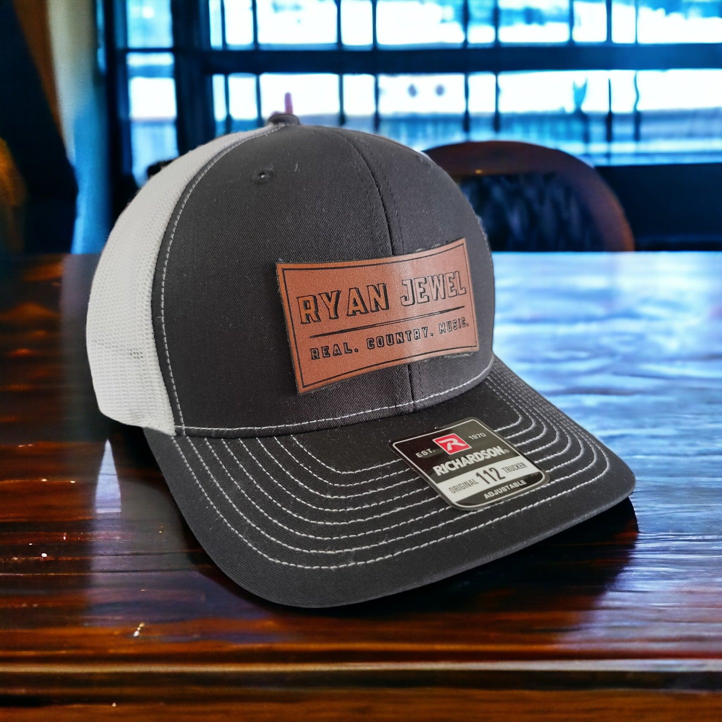 Ryan Jewel Leather Patch Hat