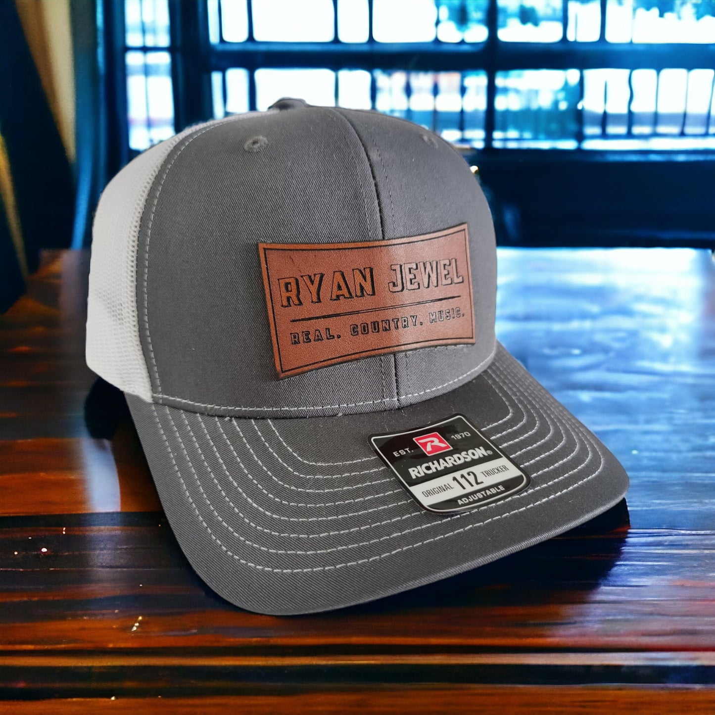 Ryan Jewel Leather Patch Hat