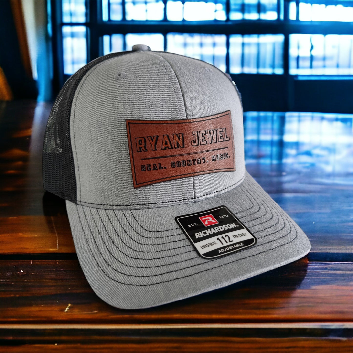 Ryan Jewel Leather Patch Hat