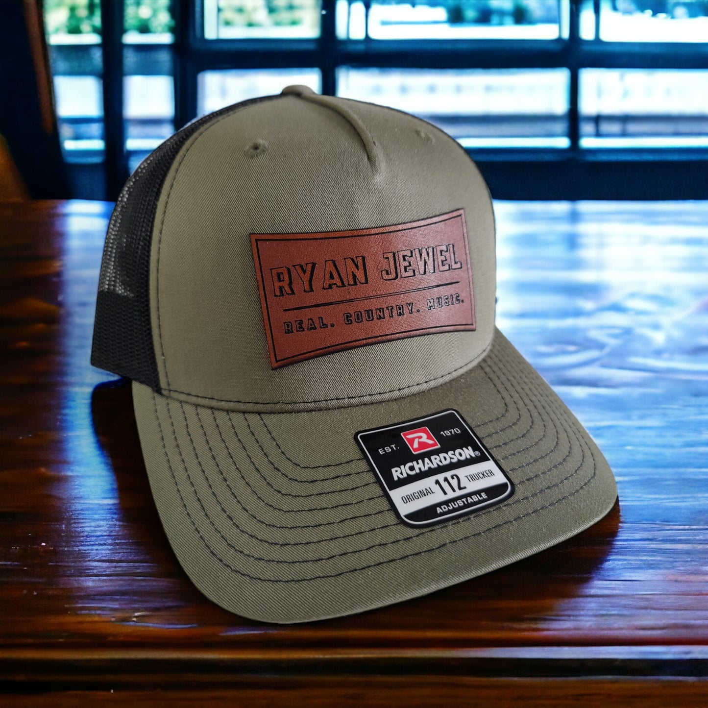 Ryan Jewel Leather Patch Hat