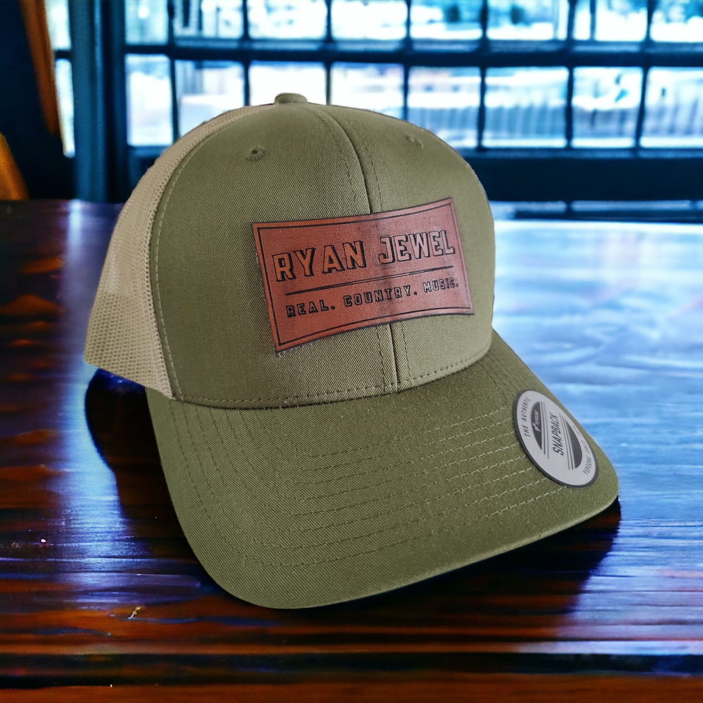 Ryan Jewel Leather Patch Hat